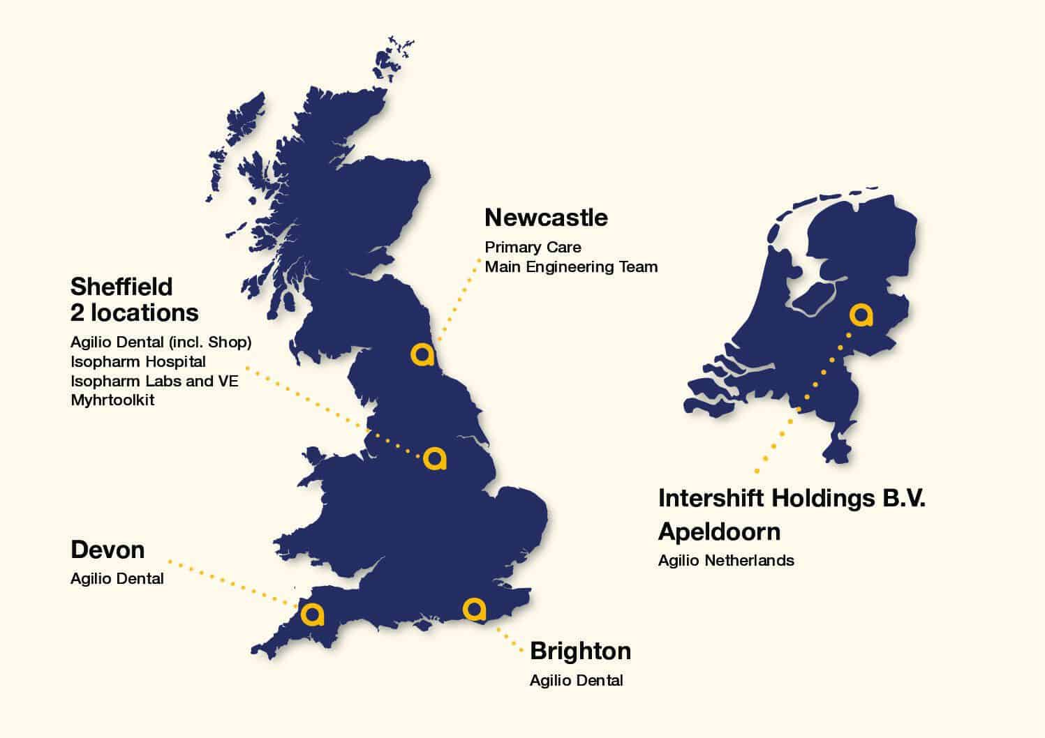 Agilio Locations Map
