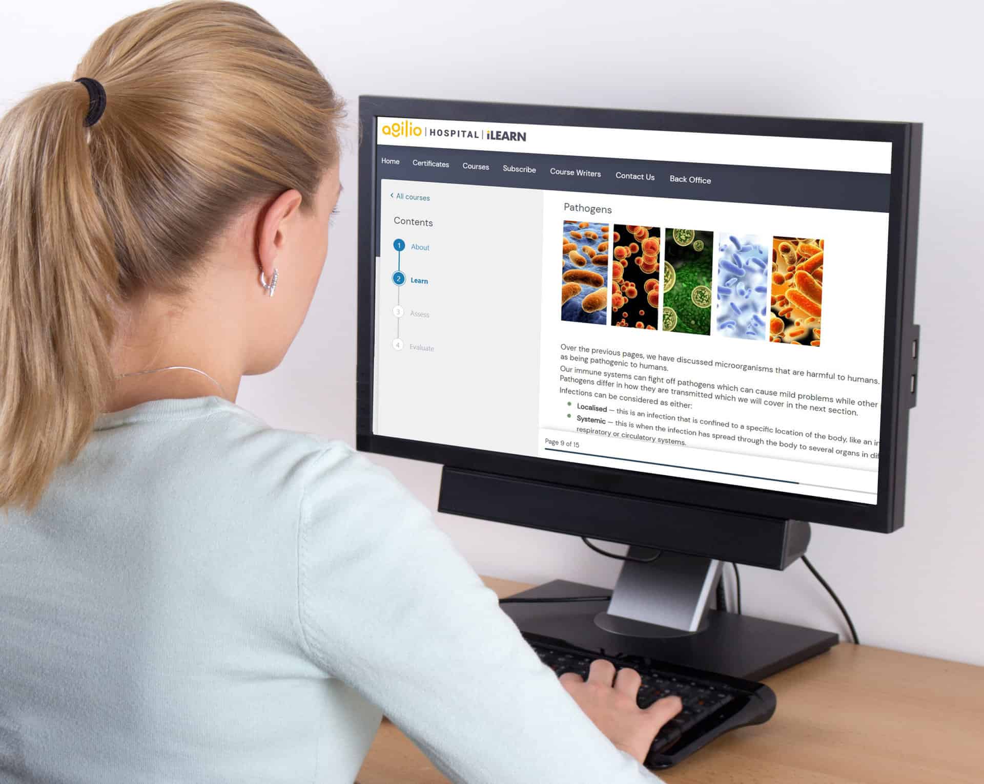 Online training for healthcare