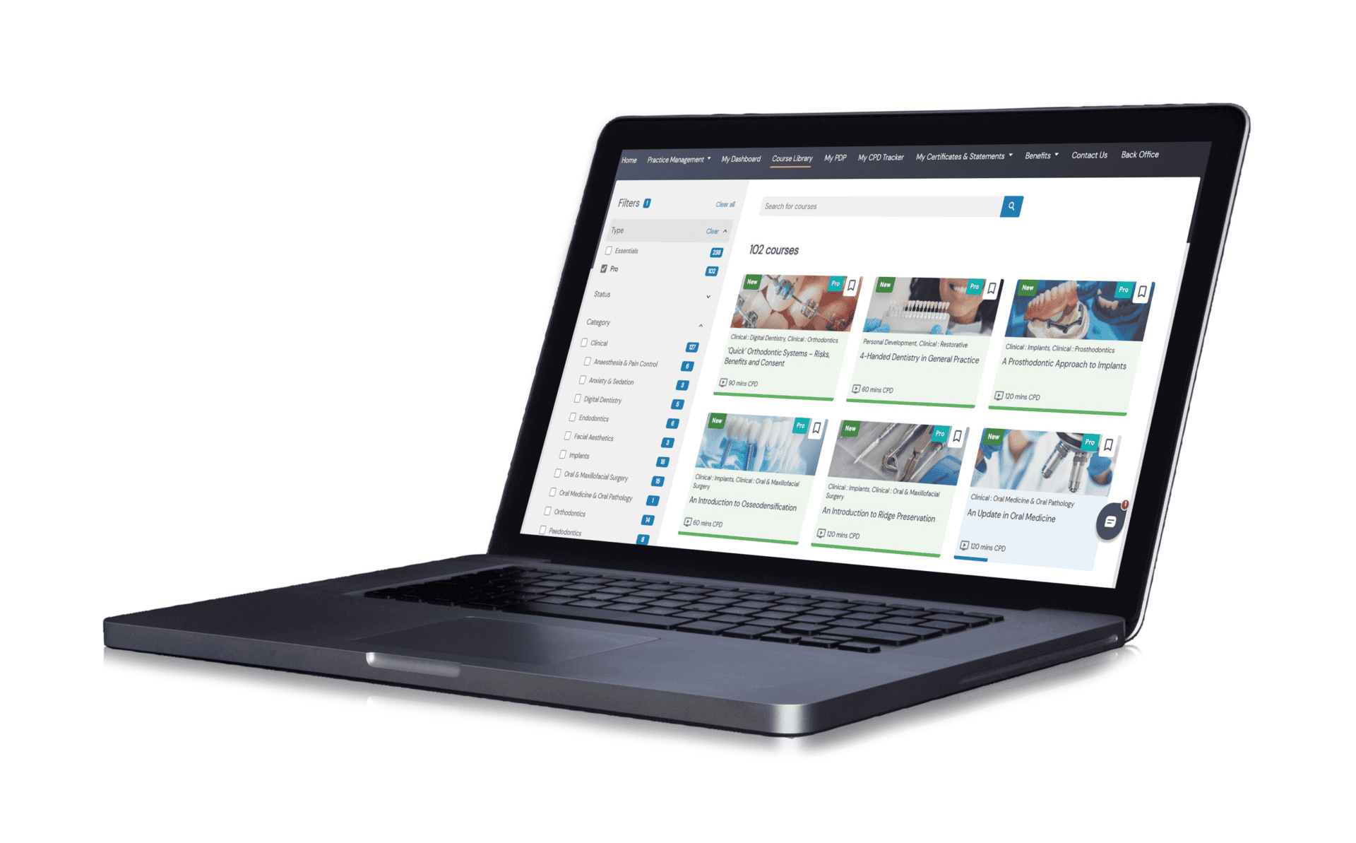 iLearn Pro on a laptop